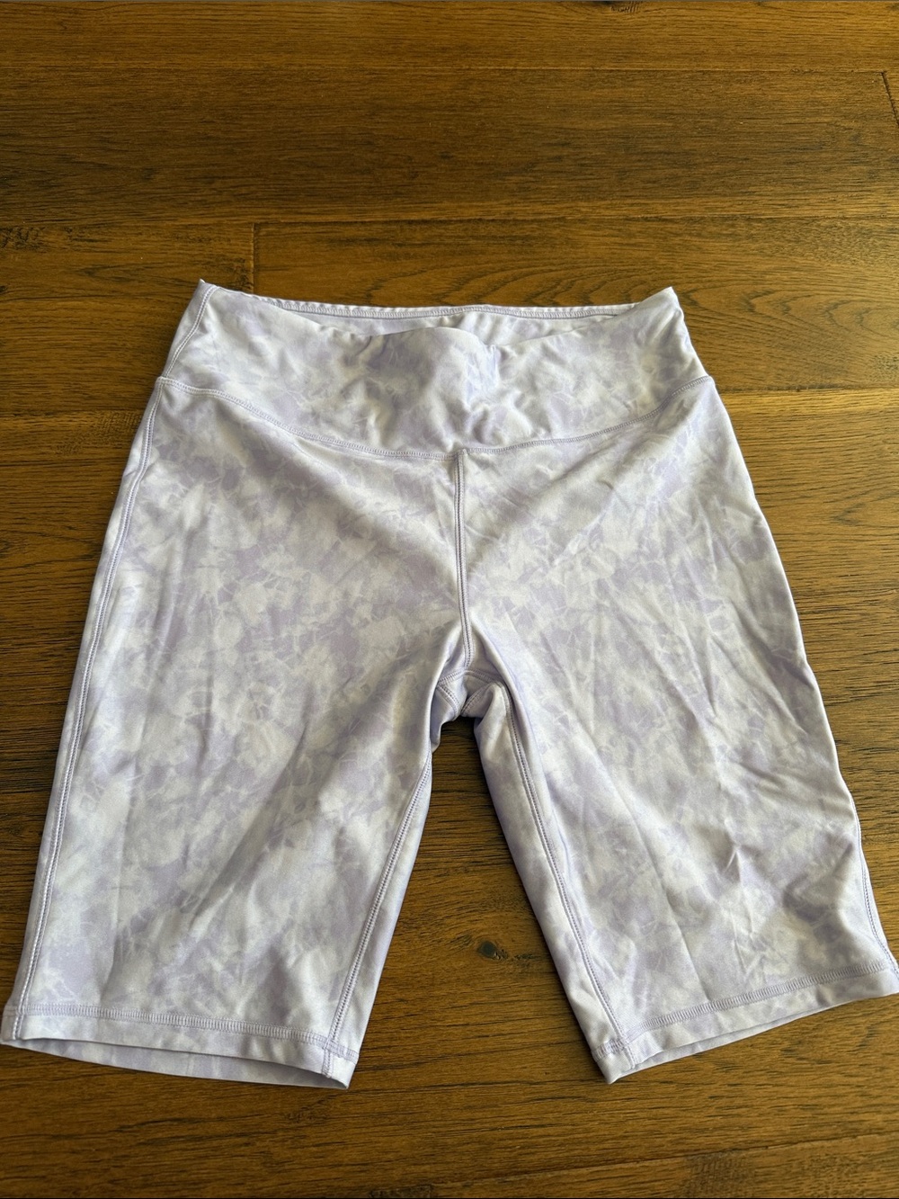Joe fresh Women's Light Lavender Printed High-Waist Bike Shorts